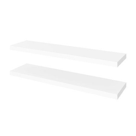 Bestar Universel 12W Set of 48W x 12D Floating Shelves, White 65848-1117